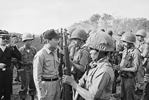 South Vietnamese Prints: South Vietnamese President Congratulating Soldiers