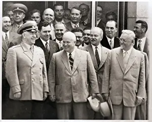 Delegation Prints: Soviet Delegation Leaving Session