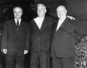 Soviet Premier Bulganin with Officials