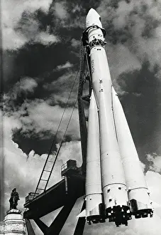 Exhibit Prints: Soviet Rocket on Exhibit Outdoors