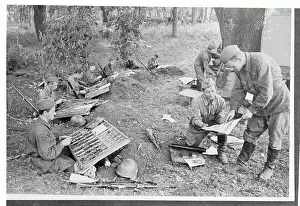 Soviet Soldiers Type-set Their Own Front-Line Newspaper