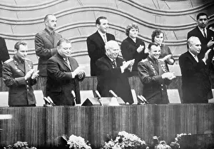 Cosmonaut Prints: Soviet Space Flight Anniversary Ceremony