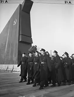 Soviet Women Army Officers Marching