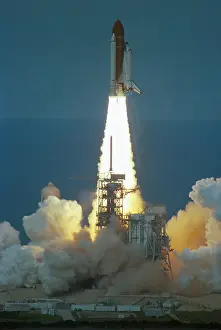 Space Shuttle Challenger Lifting Off