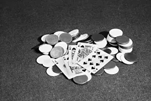 Good Luck Prints: Spade Royal Flush on Poker Chips