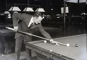 Taking Prints: Spanish Billiards Player Taking Shot