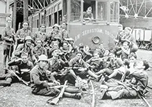 Tiredness Prints: Spanish Rebels Resting for Meal Outdoors