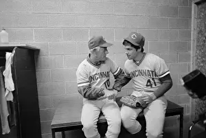Sparky Anderson Sitting and Talking with Tom Seaver
