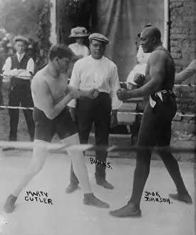 Prints of UNITED STATES - CIRCA 1913: Jack Johnson In the Ring: The Art of Boxing: Sparring with the Galveston Giant
