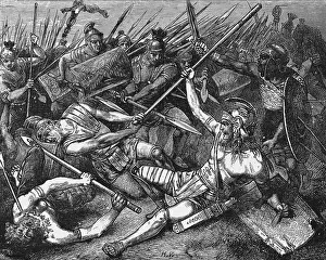 Spartacus During His Fatal Gladiator Battle