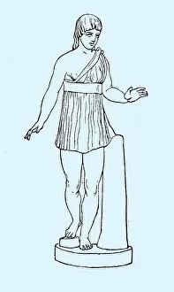Girl Collection: Spartan girl with short half-open chiton, Sparta, Greece, History of Fashion, Historical