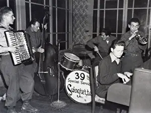 Accordion Prints: Special Service Platoon Band Playing
