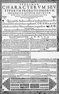 Latin Text Prints: Specimens Of Garamond Type