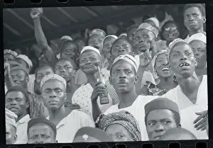 Lagos Prints: Spectating Fans Watching Race