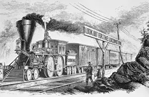 Prints of (Original Caption). Railroad Crossing. Look for the locomotive Timeless Visions: Icons of Art and History: Spectators near Passing Locomotive