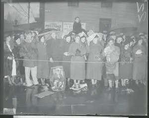 Flemington Prints: Spectators Outside Courthouse