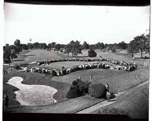 Mamaroneck Prints: Spectators Surrounding Golf Course Green