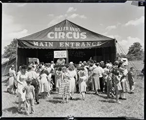 Spectators Waiting to Enter Biller Brothers Circus