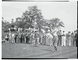 Spectators Watching Bobby Jones Teeing Off
