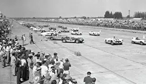 Sebring Prints: Spectators Watching a Car Race