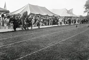 Appreciation Prints: Spectators Watching Dog Race