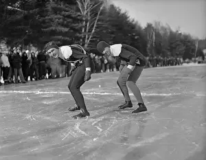 Hanover Prints: Speed Skaters Pausing after Race