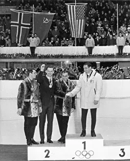 Olympia Prints: Speed skating 500 m men 1964 Winter Olympics