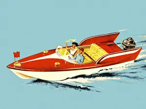 Nautical Prints: Speedboat