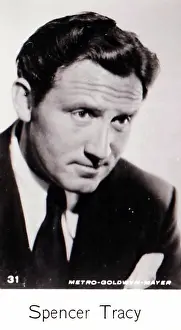 Spencer Tracy, Film Stars series, collectible C T Bridgewater cigarette card, 1940