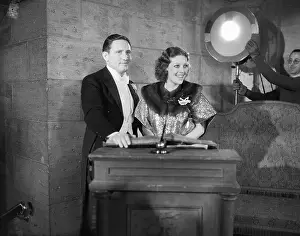 Podium Prints: Spencer Tracy and Loretta Young Near Light