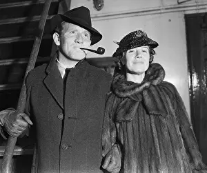 Spencer Tracy and Wife Aboard Ship