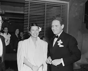 Spencer Tracy and Wife at Dinner