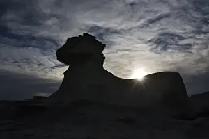 America Prints: The Sphinx in backlight, a rock formation at National Park Parque Provincial Ischigualasto