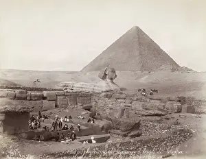Albumen Print Prints: Sphinx and Great Pyramid