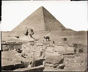 Sphinx Prints: The Sphinx & The Pyramid Of Cheops