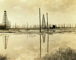 Beaumont Prints: Spindle Top Oil Fields