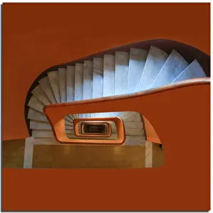 Transfer Print Prints: Spiral staircase
