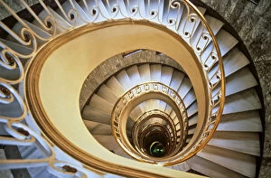 Images Dated 8th November 2014: Spiral staircase in Spain