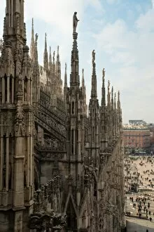 Images Dated 18th January 2015: Spires Decorate the Roof of the Milan Cathedral