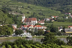 Travel with Martin Siepmann Gallery: Spitz, view overlooking vineyards in Oberarnsdorf, Danube, Wachau, Waldviertel, Mostviertel