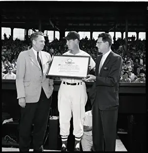 Great Prints: Sporting News Presents Award To Williams