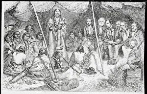 Sioux Prints: Spotted Tail Speaking to Indian Council