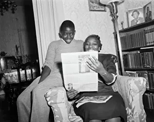 Desegregation Prints: Spottswood Bolling and Mother Reading Newspaper