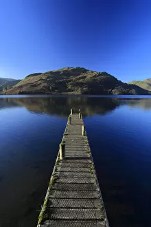Images Dated 20th August 2015: Spring, Reflection of Hallin fell in Ullswater
