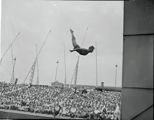 1933 Worlds Fair Prints: Springboard Diver Aloft