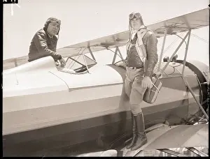 Daredevil Prints: Spud Manning and Clarence Brown with Airplane