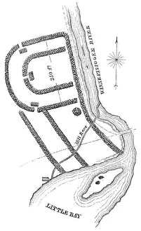 Squier Map of Aquadoctan Village near Laconia in Belknap County, New Hampshire, USA