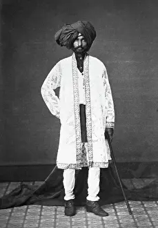 Traditional Style Prints: Sri Lankan Native In Traditional Clothes