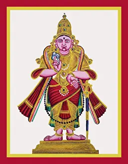 Necklaces Prints: Sri Vasudeva Perumal holding a conch