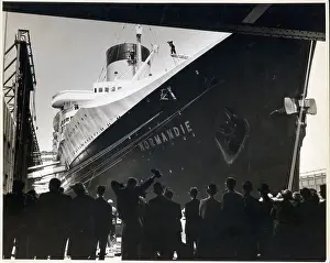 Prow Prints: S.S. Normadie Observed At Pier